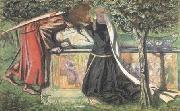 Dante Gabriel Rossetti Arthur's Tomb: The Last Meeting of Launcelort and Guinevere (mk28) oil on canvas